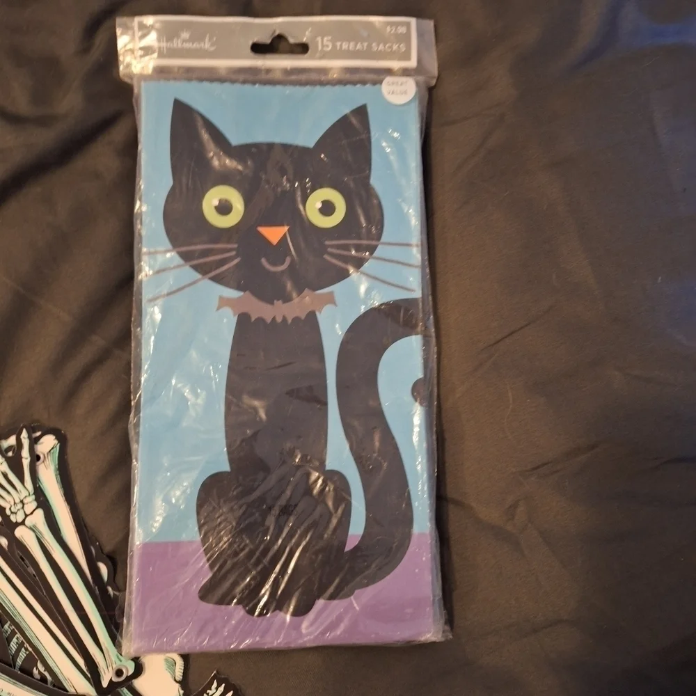 Vintage Halloween Paper Decorations Sacks